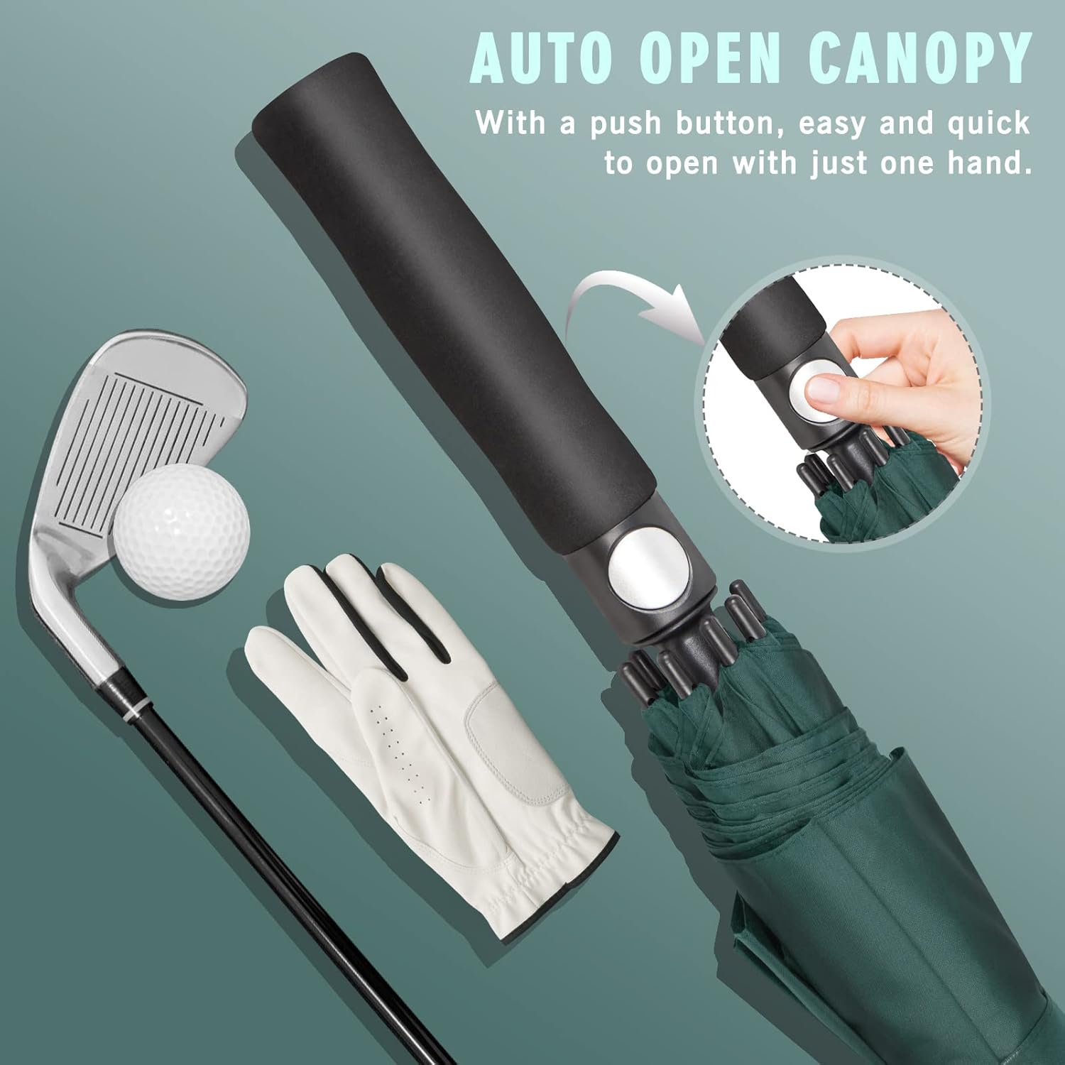 ZOMAKE Golf Umbrella Windproof, Extra Large Oversized Heavy Duty Double Canopy for Rain, Sports