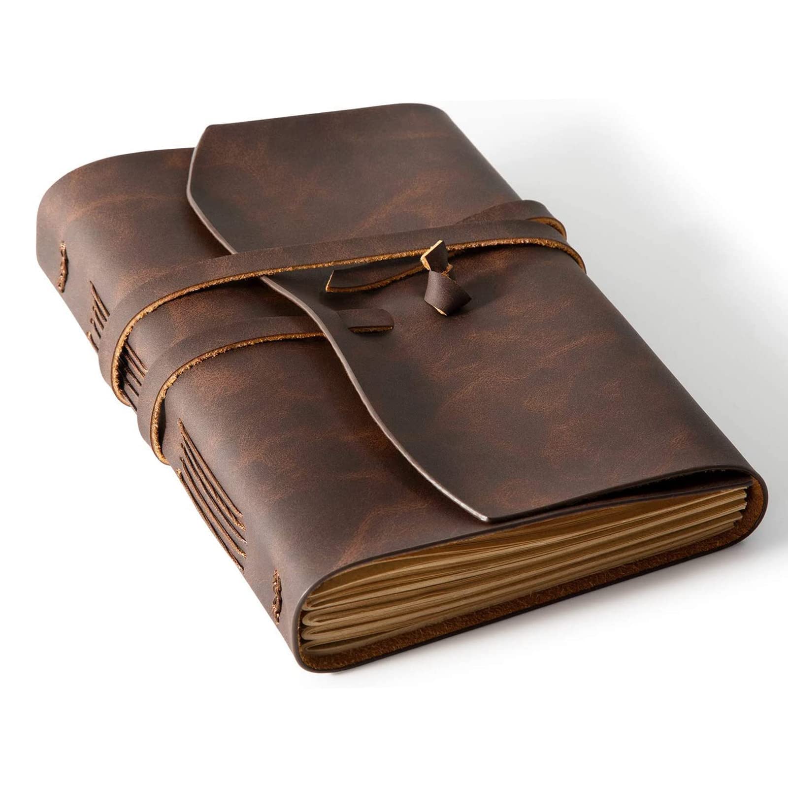 RILIHO Leather Journal Notebook - Genuine Leather Journals for Writing 260 Pages 5x7.1 Inches