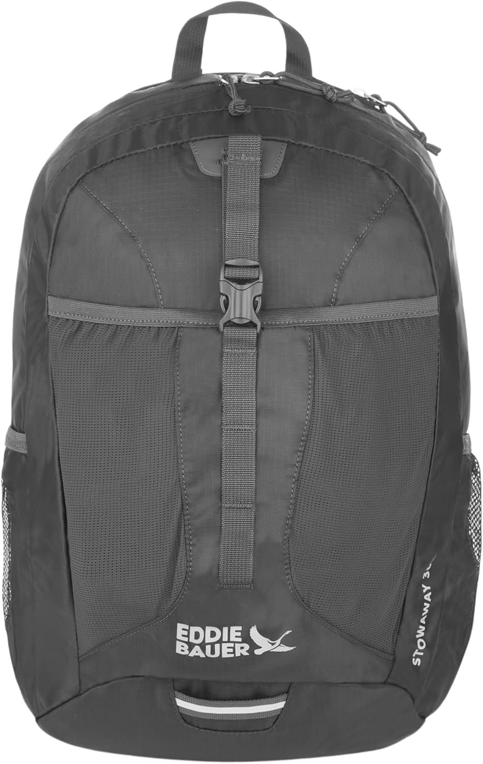 Eddie Bauer Stowaway Packable Backpack | Travel | Outdoor | Lightweight | Foldable | Durable | Ripstop Polyester | 30L - Dark Smoke