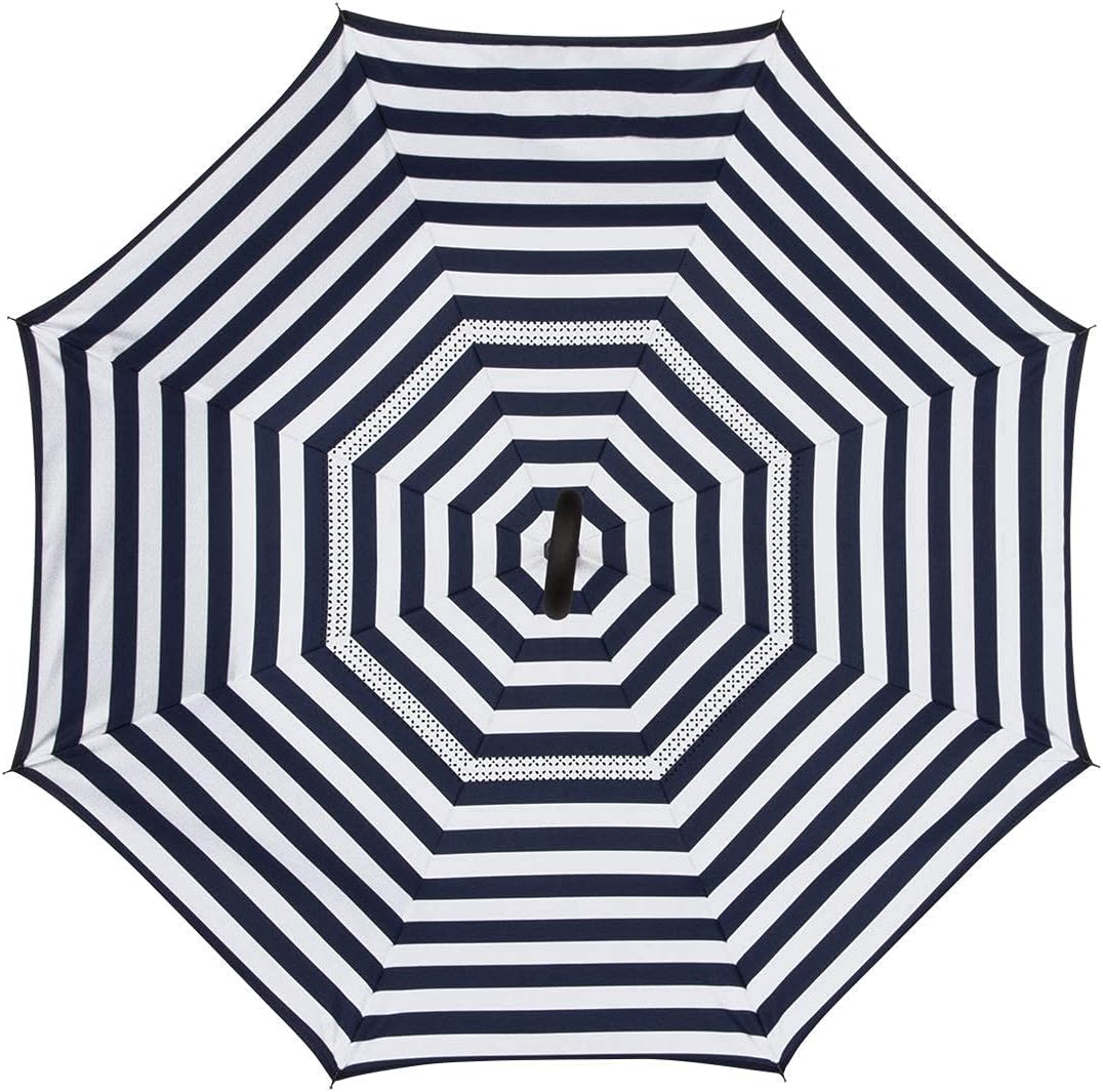 ShedRain Unbelievabrella Inverted, Upside Down, Windproof & Rainproof Car Umbrella - Hands Free C-Shape Handle - Heavy Duty, Double Layer Reverse Canopy Protects Men & Women Outdoors from Wind & Rain