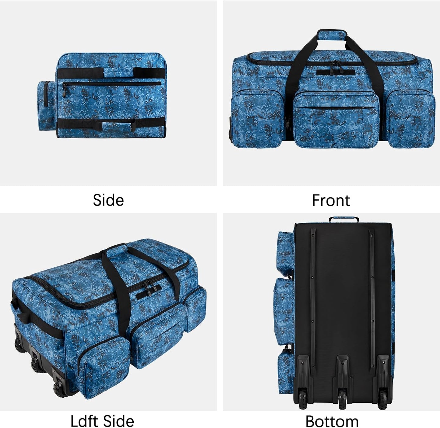 Rolling Duffle Bag with Wheels, 120L Military Luggage Bag for Travel,Large Tactical Heavy Duty Duffel Bags for Deployment Camping Sporting & Outdoor Adventures