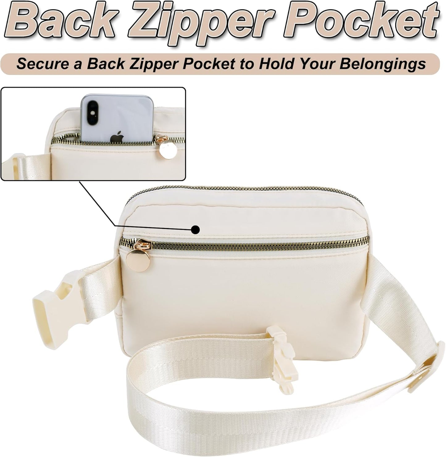 Personalized Belt Bag for Women Girls - Fashion Mini Waist Packs with Adjustable Strap - Trendy