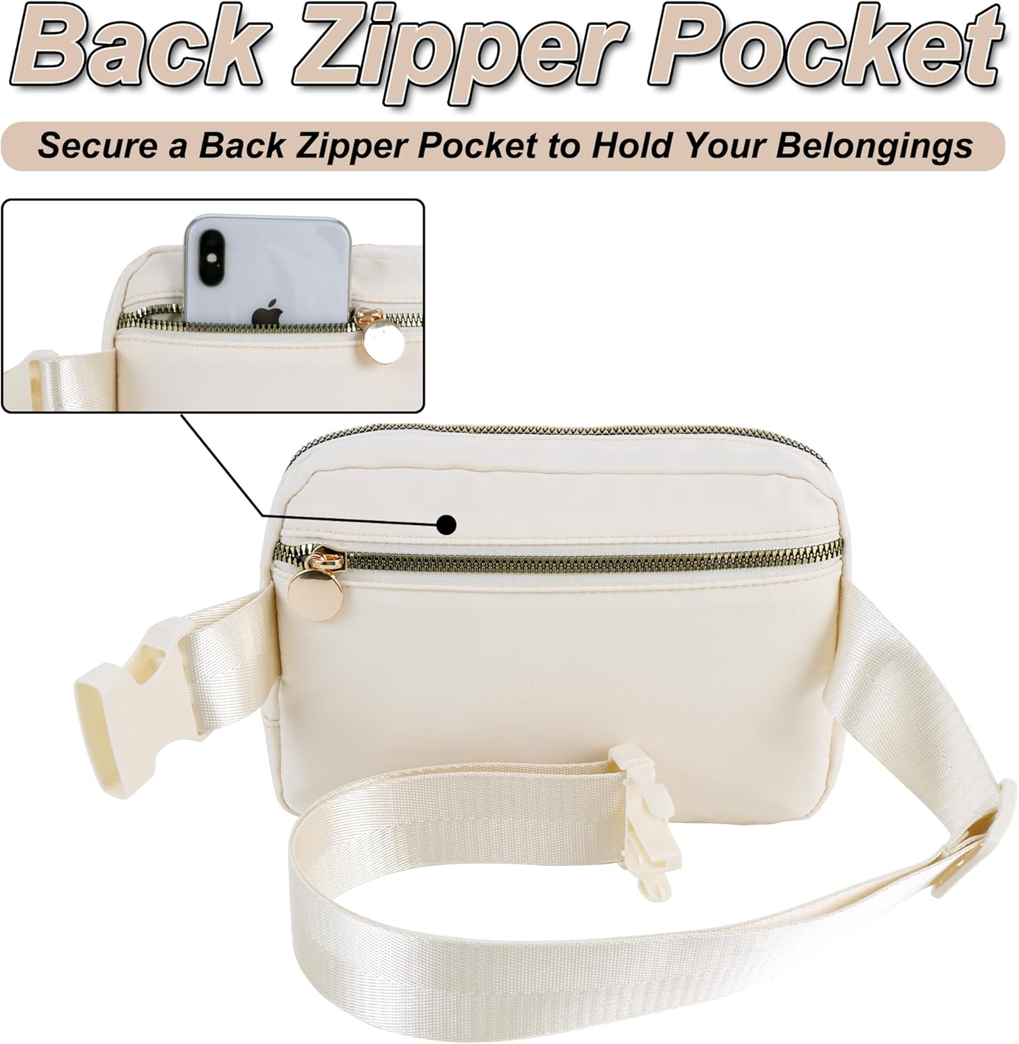 Personalized Belt Bag for Women Girls - Fashion Mini Waist Packs with Adjustable Strap - Trendy
