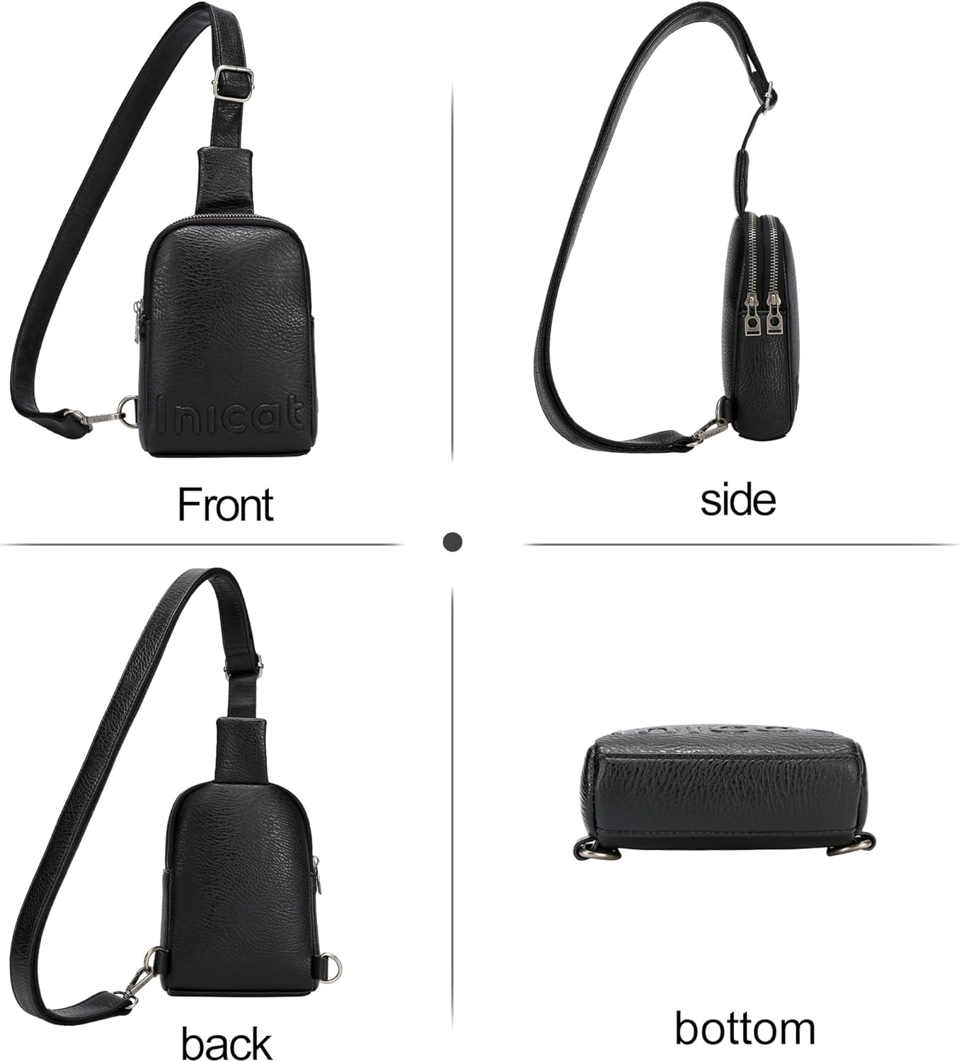 INICAT Travel Small Sling Bag Faux Leather Crossbody Bags Women Cross Body Bag Purses for Woman