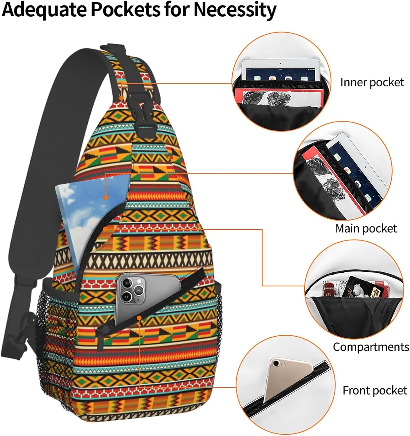 Sling Backpack Trendy Sling Bag Multipurpose Crossbody Sling Travel Hiking Crossbody Shoulder Backpack