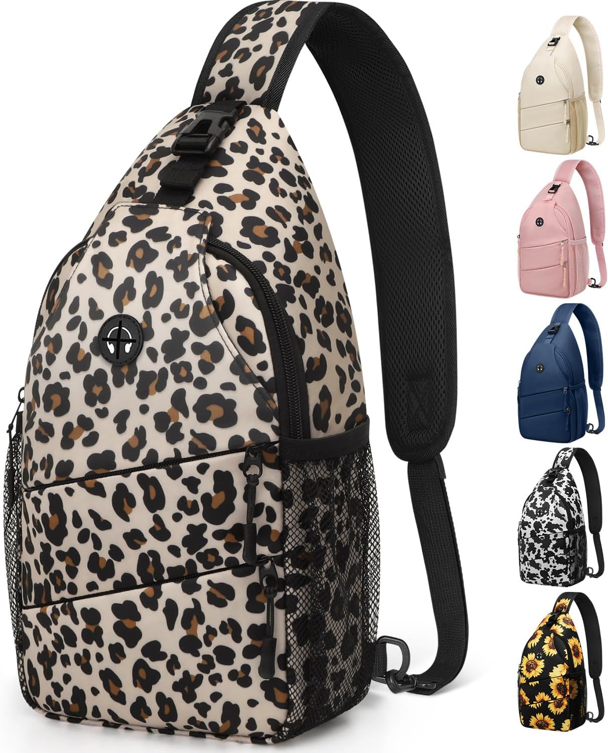 Crossbody Bags for Women Men Trendy Sling Bag Backpack Casual Chest Bag with Convertible Shoulder Strap