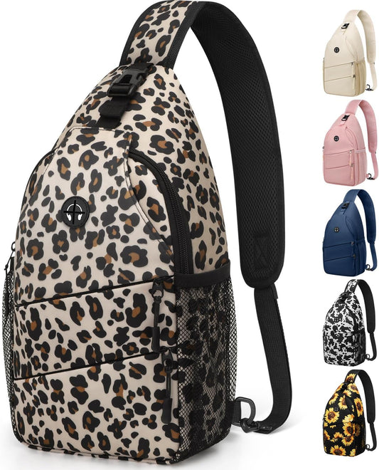 Crossbody Bags for Women Men Trendy Sling Bag Backpack Casual Chest Bag with Convertible Shoulder Strap
