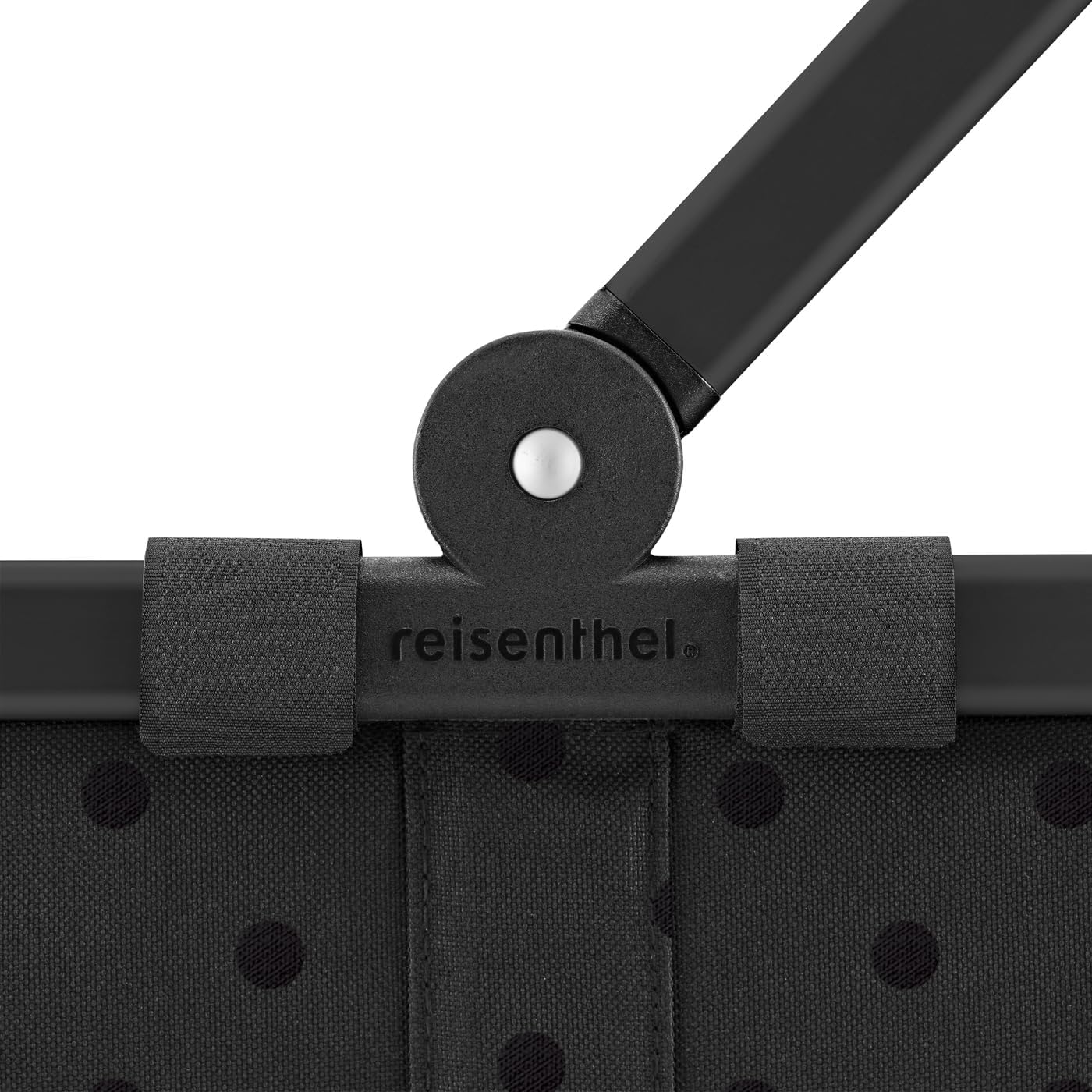 reisenthel carrybag glossy dots black - Sturdy shopping basket with plenty of storage space and practical inner pocket - Elegant and water-repellent design