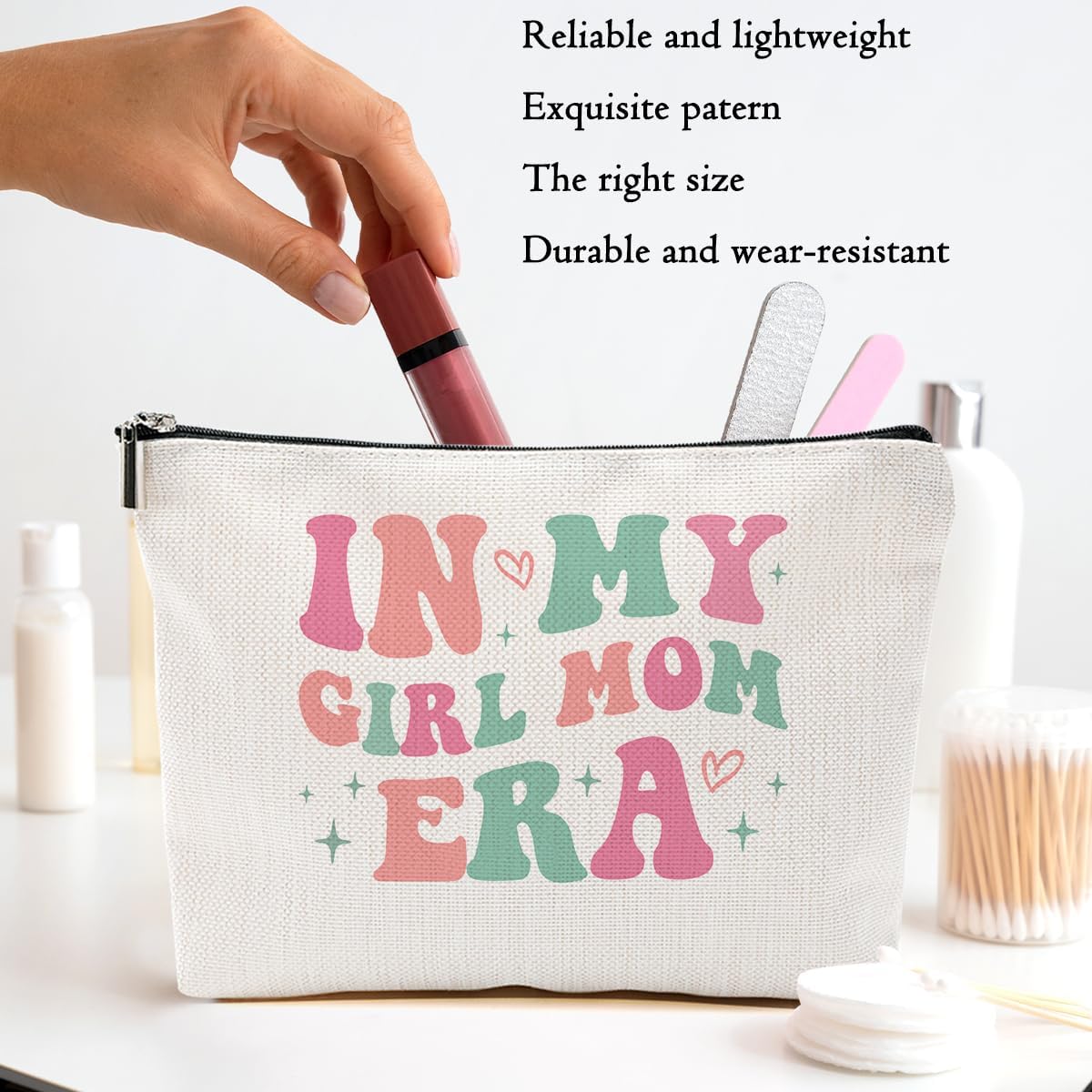 Mom Gifts Makeup Bag Moms, Mother Cosmetic Bag, Gifts for Mom from Daughter, Mama Mother's Day Birthday Gift, Appreciation Christmas Toiletry Zipper Bags, Organizer, Cosmetic Pouch
