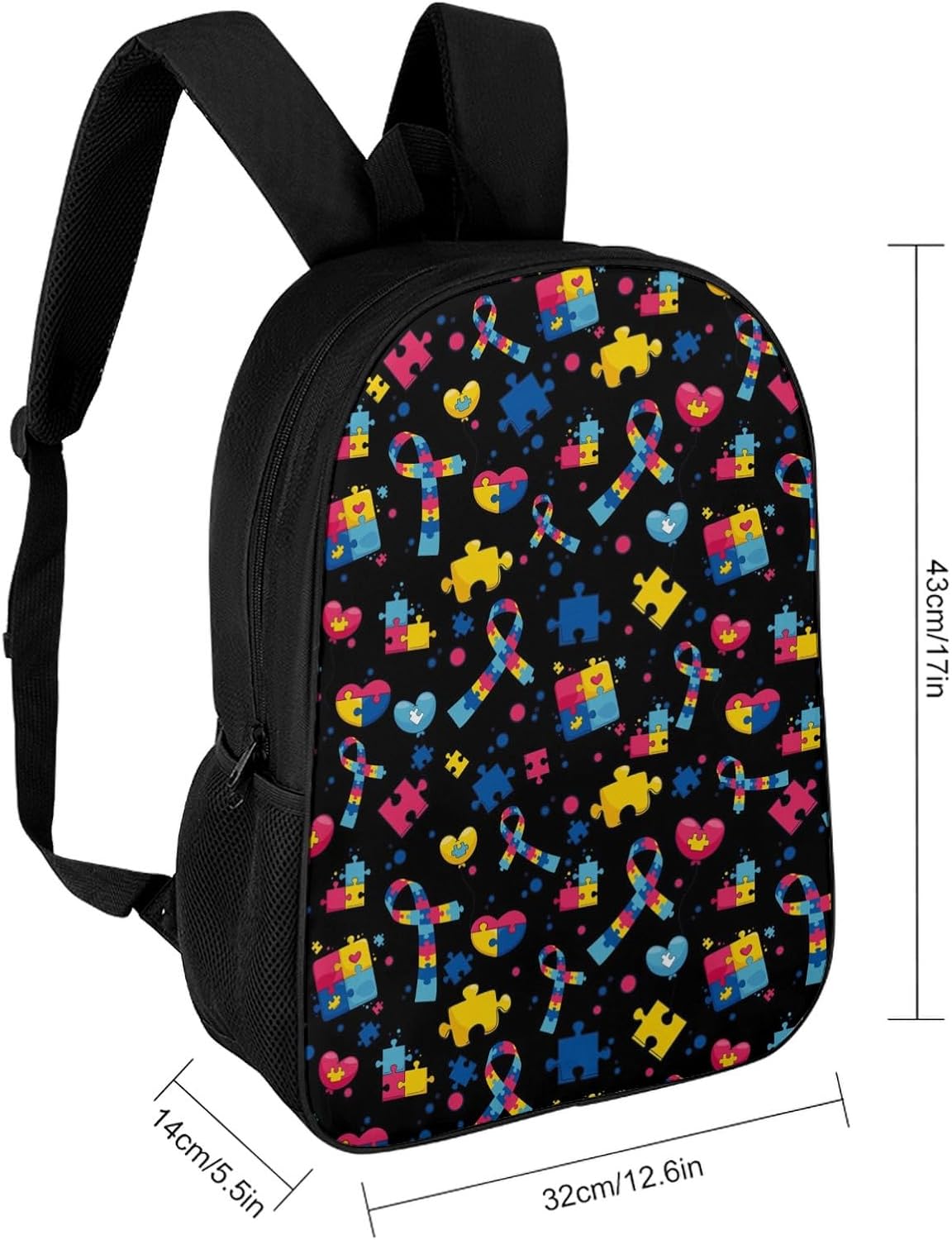 Autism School Backpack Lightweight Laptop Backpacks Large Capacity 1 Main Compartment Outdoor Bookbag for Kids Boys Girls (Color8)