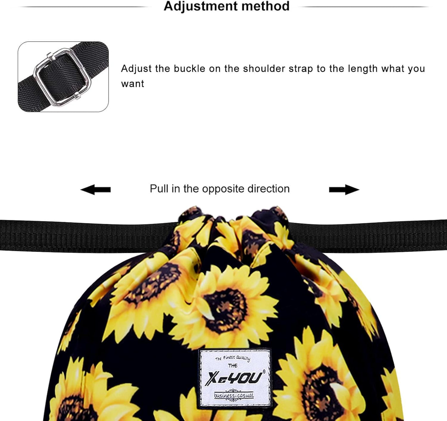 XEYOU Drawstring Sports Backpack Lightweight Gym Yoga Sackpack Shoulder Rucksack Casual Outdoor Daypack for Women and Men