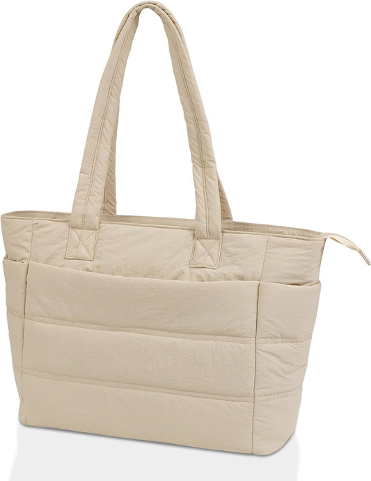 Tote Bag for Women ，Travel Puffy Tote Bag For Women，Puffer Work Tote Handbag、Shoulder Bag Handbag for Travel, Work, Gym
