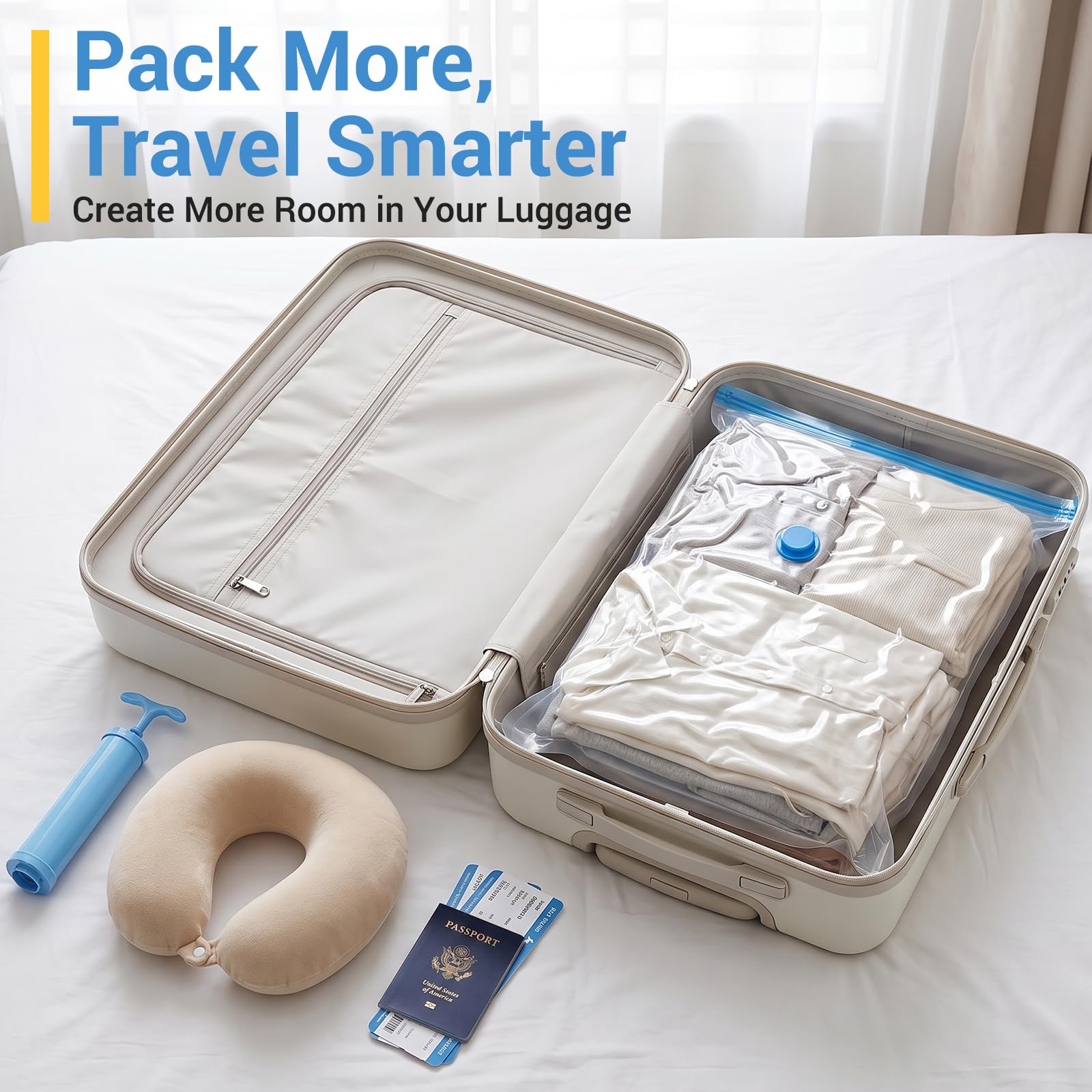 Fygrip 80% Space Saver Vacuum Storage Bags with Hand Pump, 20 Combo