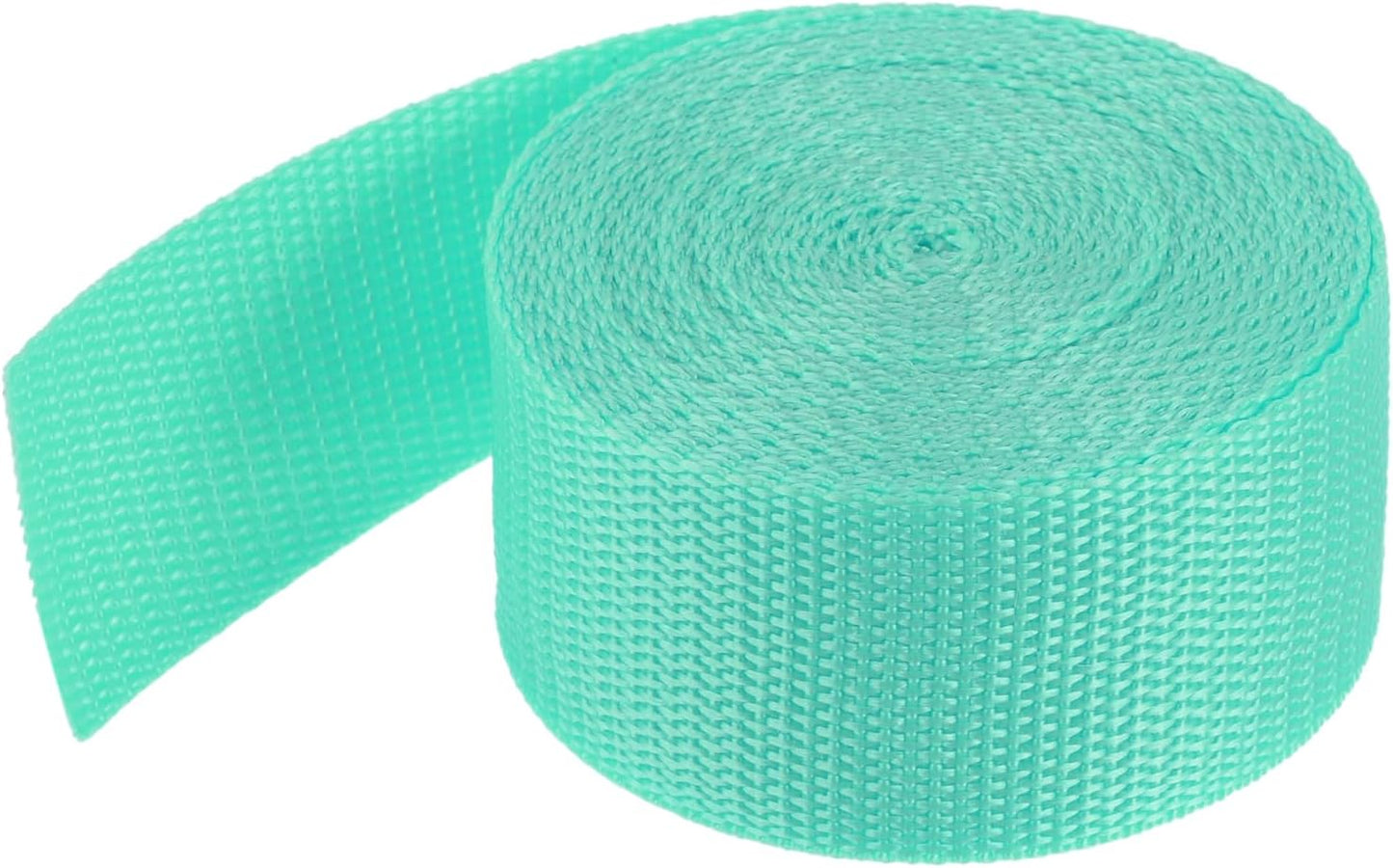 MECCANIXITY Lightweight Polypropylene Webbing Strap 1 1/2" 5 Yard Backpack Strapping Band Turquoise Green for Outdoor Luggage Cargo Straps