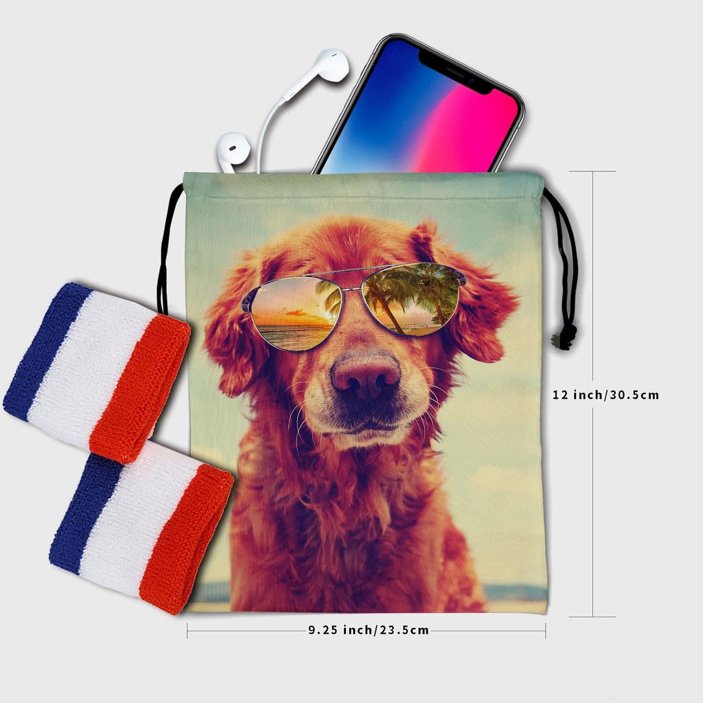 Nerxy Pet Gymnastics Grip Bag Dog Cat Drawstring Grip Bags Puppy Shoe Bag Gym Storage Pouch