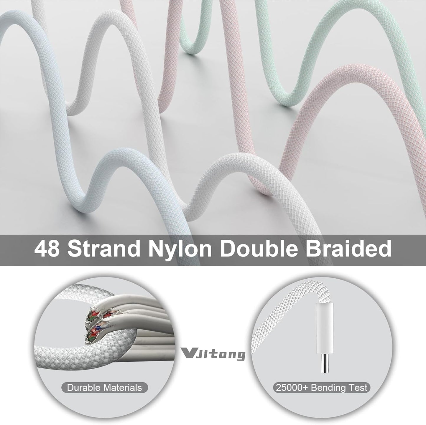 iPhone 17 Air Charger Fast Charging, 2Pack 20W Apple USB C Fast Charger 6ft Long 60W Woven USB C to Type-C Cable for iPhone 17/17 Pro/17 Pro Max/16/16 Plus/16 Pro/16 Pro Max, iPad Pro/Mini, MacBook