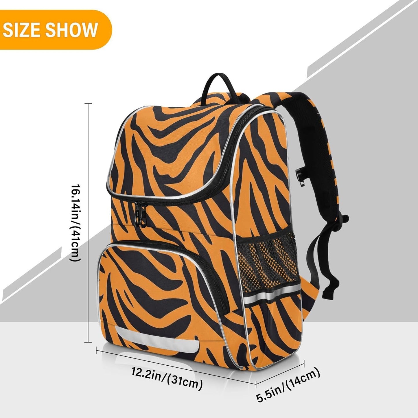 Tigers Print Cute Backpack For Girls Kids Backpack Boys Teen School Bag Bookbag Travel Daypacks