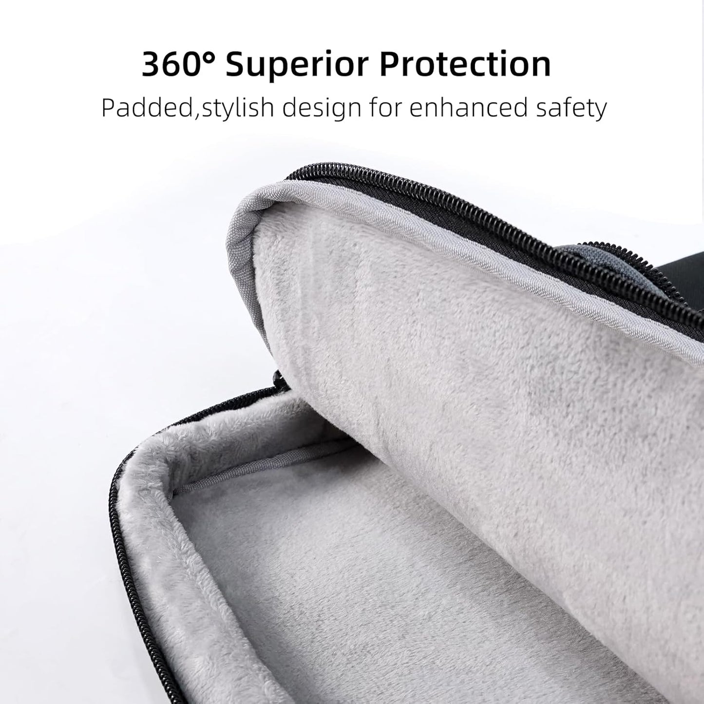 360 Protective Laptop Shoulder Bag 15.6 inch,15-15.6 inch Lightweight Computer Bags Compatible with MacBook Pro 16 inch,HP,Dell,Lenovo,Asus Notebook,Side Open Messenger Bag with 5 Pockets&Strap, Black