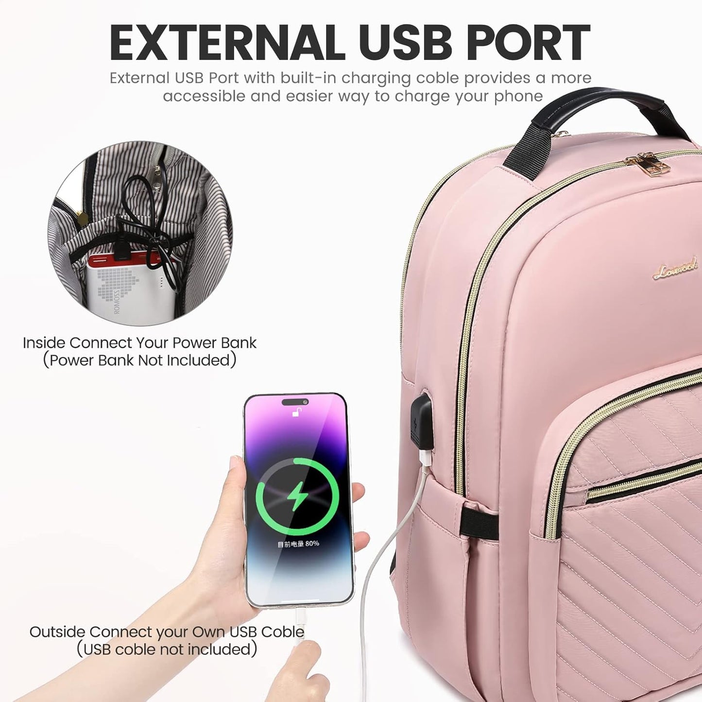 LOVEVOOK Laptop Backpack for Women 17.3 inch,Cute Womens Travel Backpack Purse,Professional Laptop