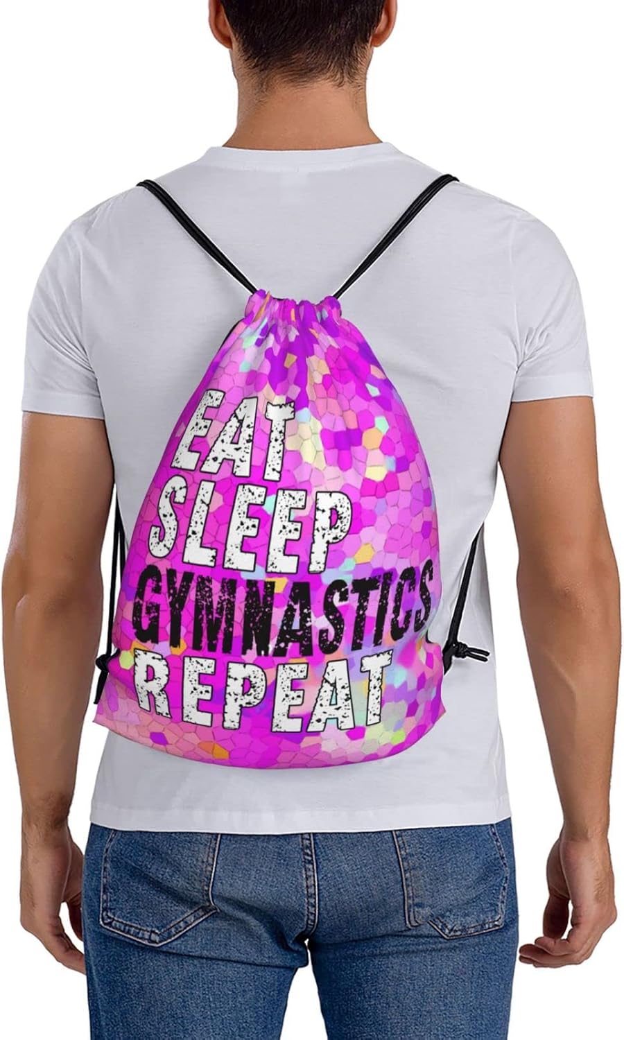 Drawstring Backpack Gym String Bag Sports Drawstring Sackpack For Women Men