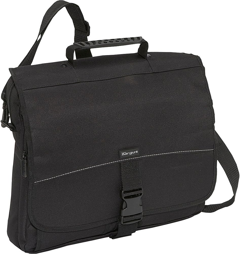 Targus Laptop Carrying Case for 15.6-Inch Laptops Messenger Slim Case for Men and Women, Bags for HP, Microsoft, Dell, Lenovo, Apple, Black (TCM004US)