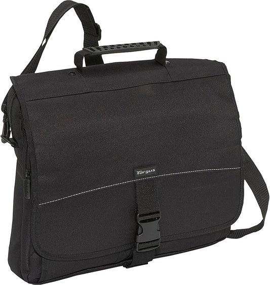 Targus Laptop Carrying Case for 15.6-Inch Laptops Messenger Slim Case for Men and Women, Bags for HP, Microsoft, Dell, Lenovo, Apple, Black (TCM004US)