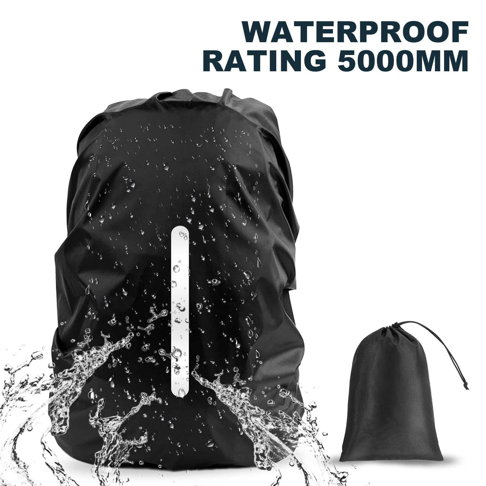 LAMA Waterproof Rain Cover for Backpack, Reflective Rucksack Rain Cover for