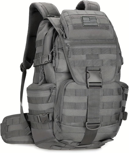 50L Military Tactical Backpack 3 Day Assault Pack Molle Daypack Hiking Backpack for Men and Women (Gray)