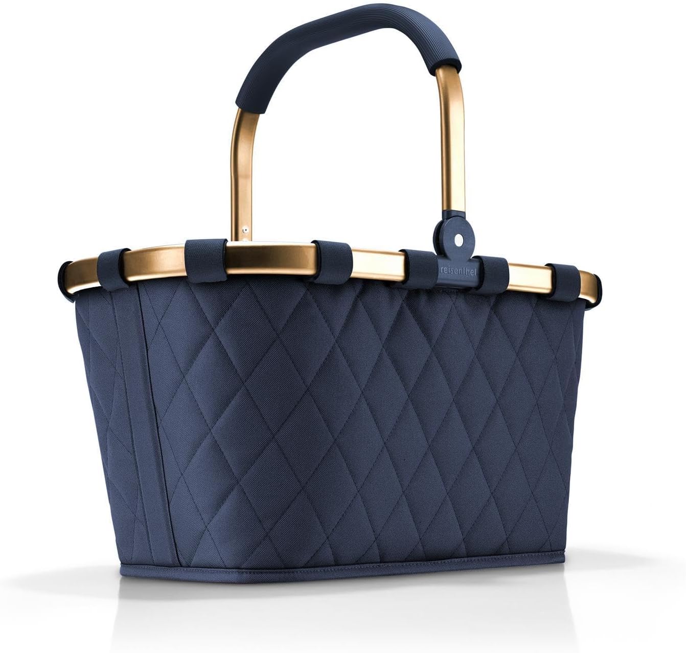 reisenthel carrybag rhombus midnight gold - Sturdy shopping basket with plenty of storage space and practical inner pocket - Elegant and water-repellent design