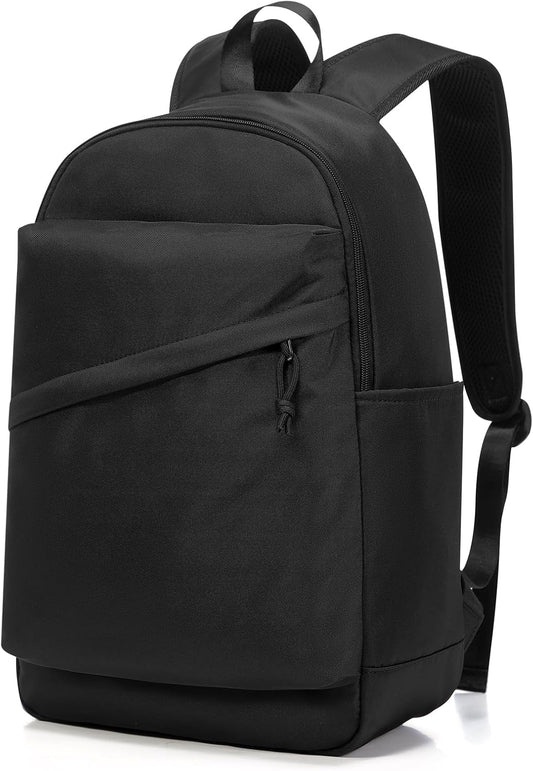 Black Middle School Backpacks For Girls,Casual Daypack Backpacks For School Book Bag,Travel Laptop Work Backpack For Women Men,Lightweight Cute Bookbag For Teens Boys Girls