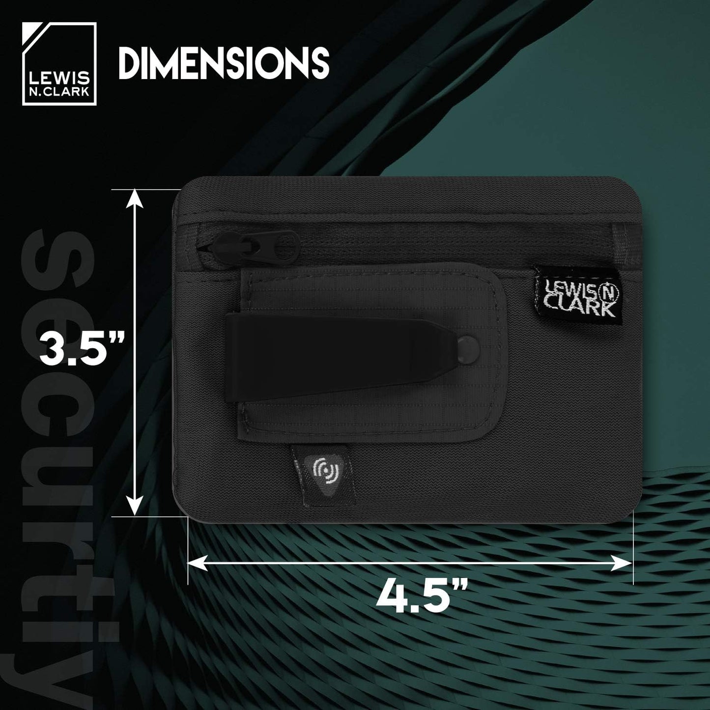 Lewis N. Clark RFID Hidden Clip Stash Money Belt Travel Pouch + Credit Card/Id Holder for Women &