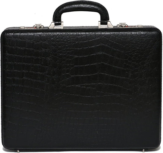 Full Grain Leather Briefcase Attache Case For Unisex Size L17xW3xH12 Inches Briefcase Bag