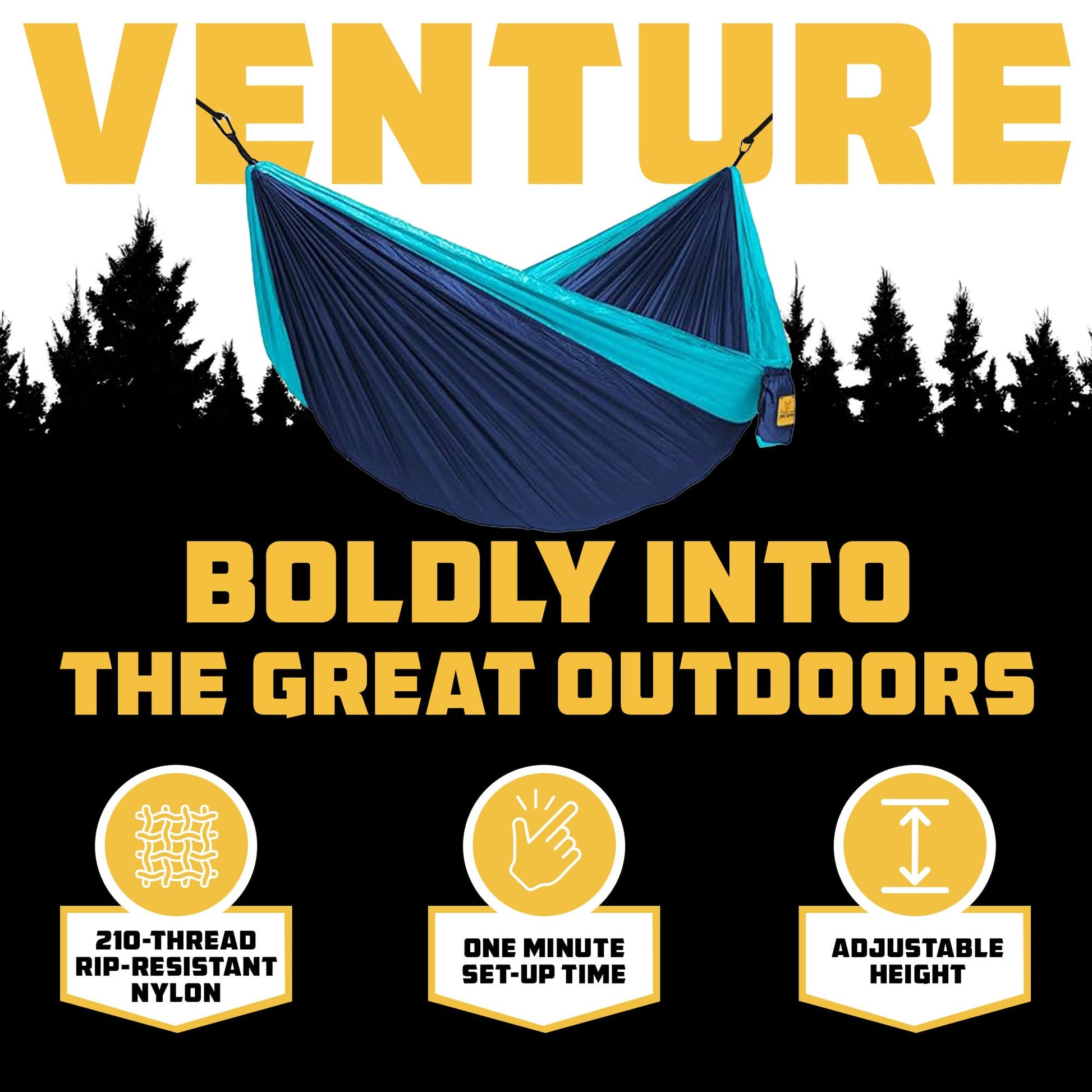 Wise Owl Outfitters Camping Hammock – up to 500lbs Portable Hammock with Tree Straps - Travel