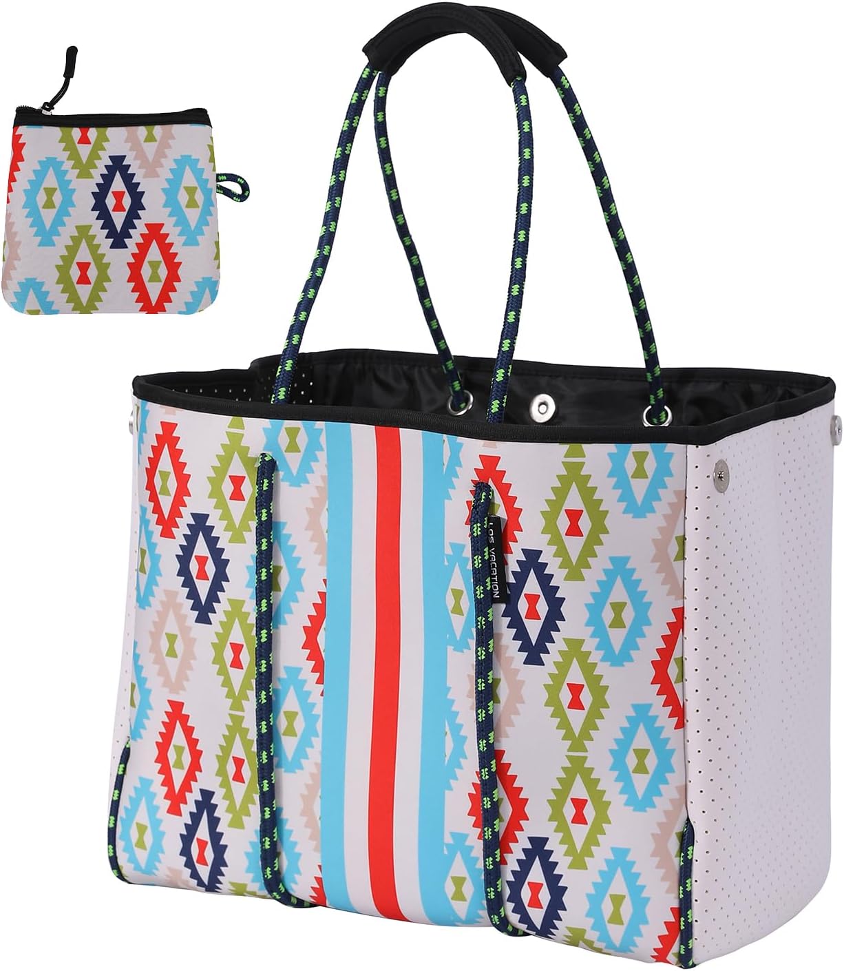 SUMARPO Neoprene Tote Bag, Large Multipurpose Beach Bag, Women Shoulder Bag for Shopping, Beach, Gym, Travel