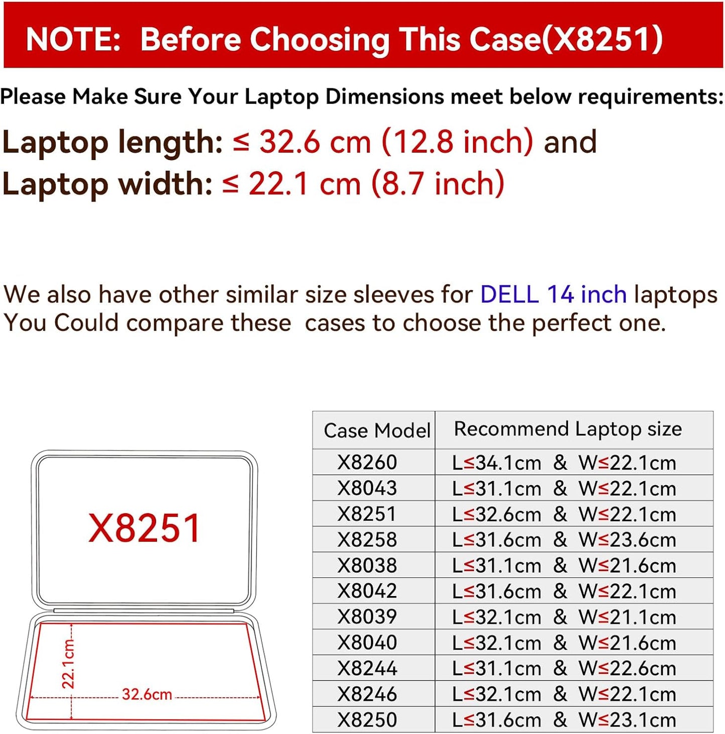 Smatree Hard EVA Protective Sleeve Case Compatible for 14inch Dell Latitude 3445 Chromebook Laptop