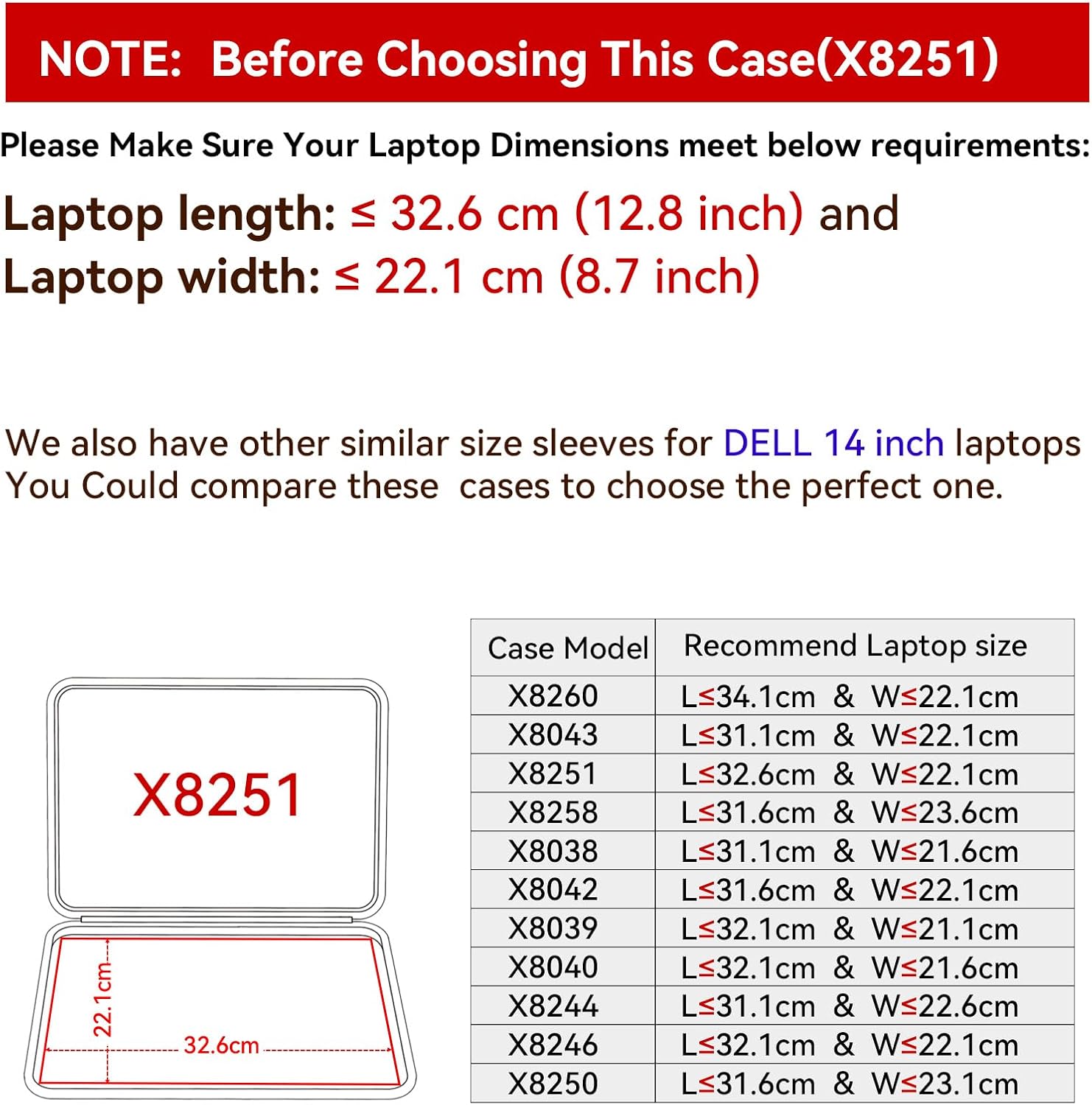 Smatree Hard EVA Protective Sleeve Case Compatible for 14inch Dell Latitude 3445 Chromebook Laptop