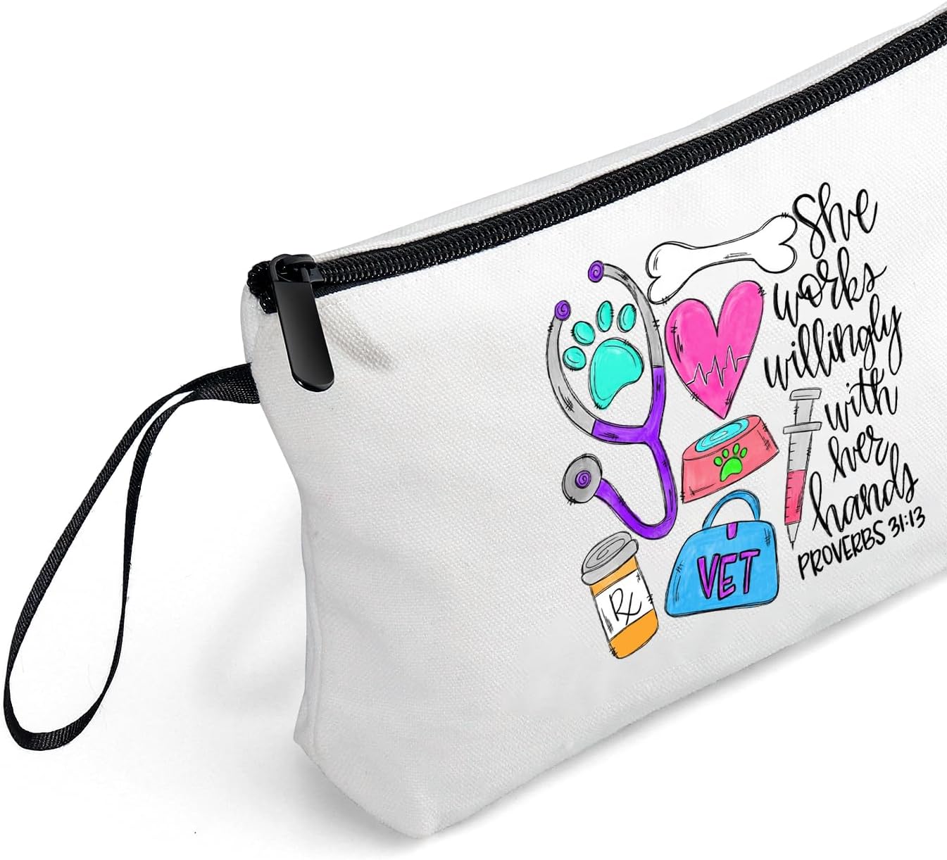 SEAMOON Vet Tech Med Future Veterinarian Thank You Appreciation Gifts Makeup Bag Cosmetic Bag
