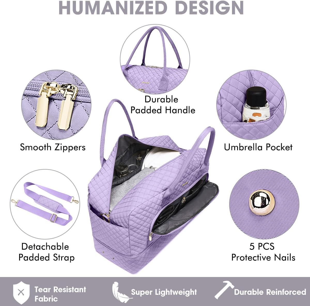 Travel Duffel Bags for Women with Shoe Compartment, Weekender Overnight Bag with Wet Pocket & Toiletry Bag, Carry On Personal Item Bag, Travel Tote Gym Bag, Hospital Bags for Labor and Delivery