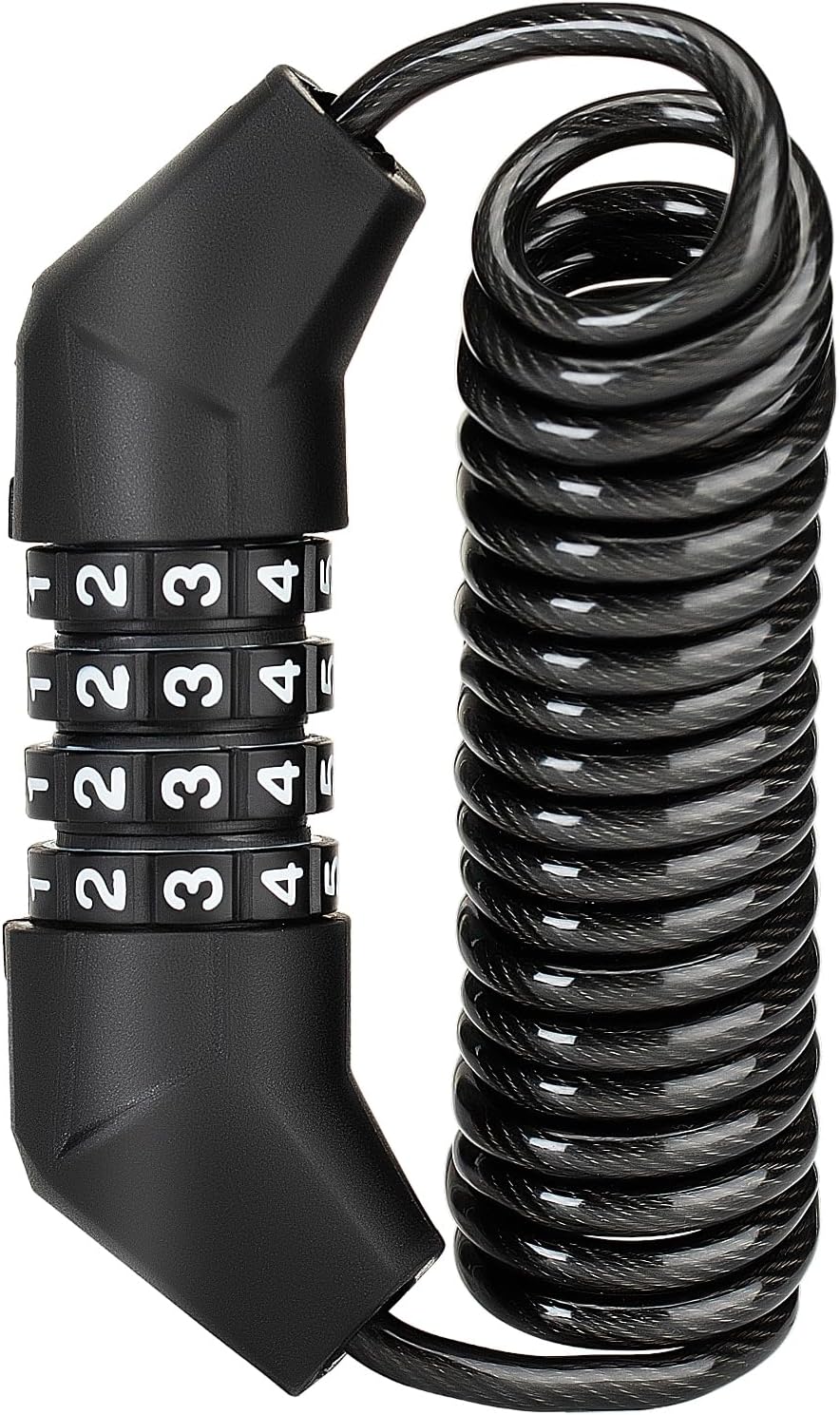 ROCKBROS Motorcycle Helmet Lock with Retractable 4-Digit Cable Lock for Bikes, Strollers, Luggage