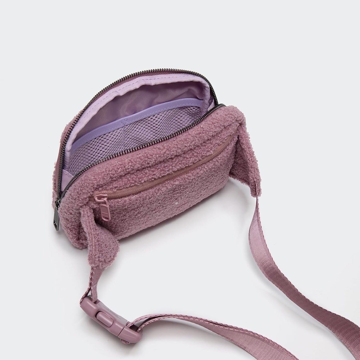 Pander Large 2L Fanny pack Everywhere Fleece Belt Bag for Women and Men with Adjustable strap Belt. (Purple Lavender)