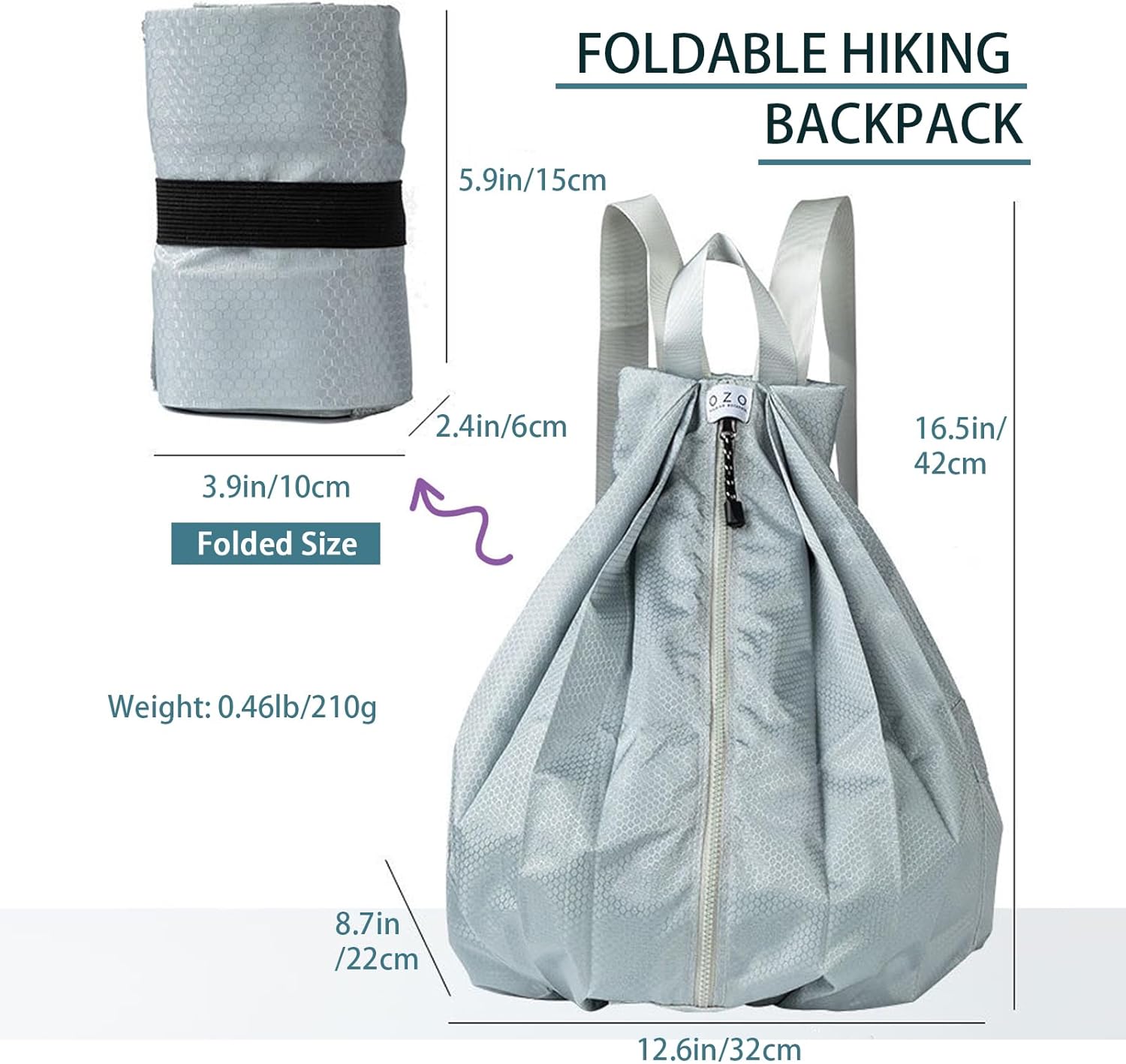 Hiking Foldable Backpack,Small Daypack Lightweight Packable Backpack Travel Casual Shoulder Bag for