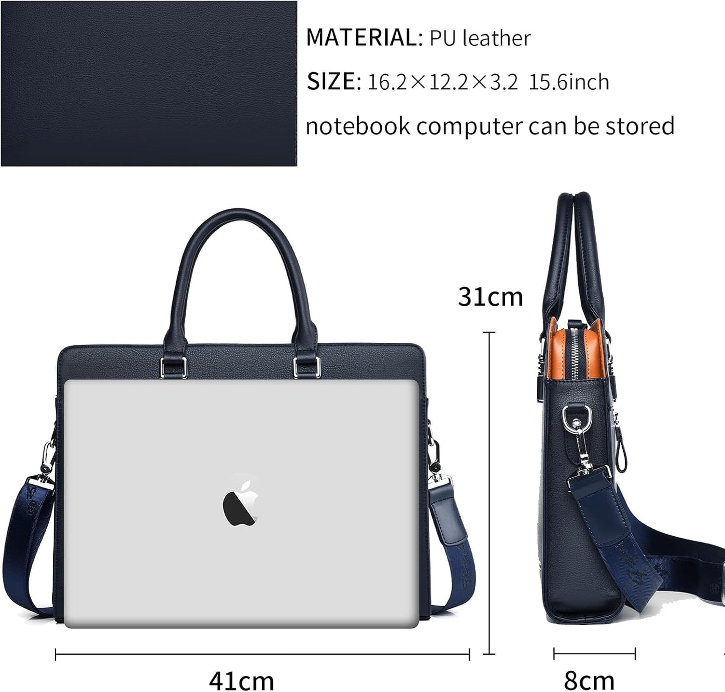 FSD.WG]Business Bag Leather Briefcase Shoulder Laptop Business Bag for Men