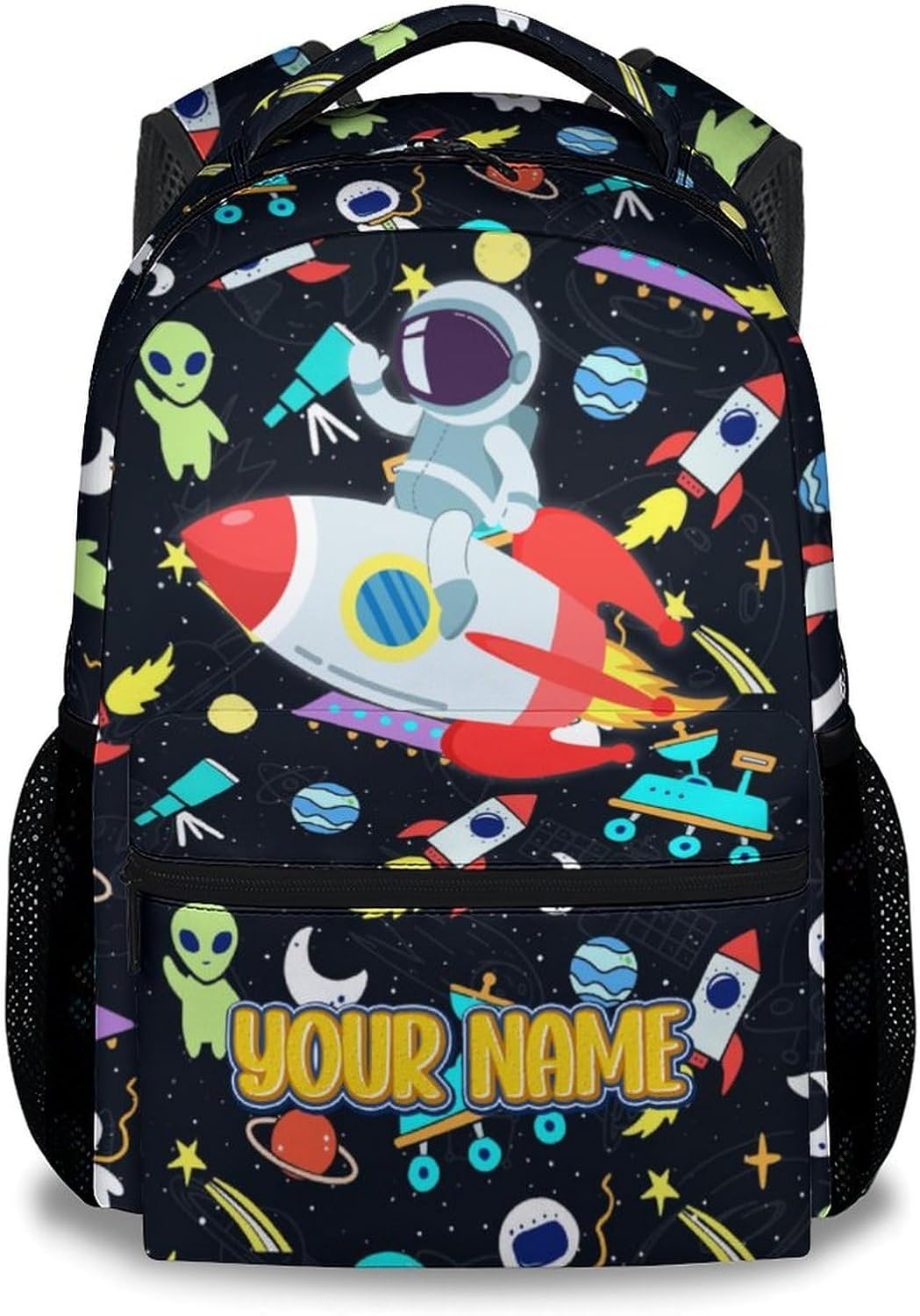 Backpack for School - 17 Inch Custom Space Backpack for Kids - Personalized Cool Bookbag for Primary Middle