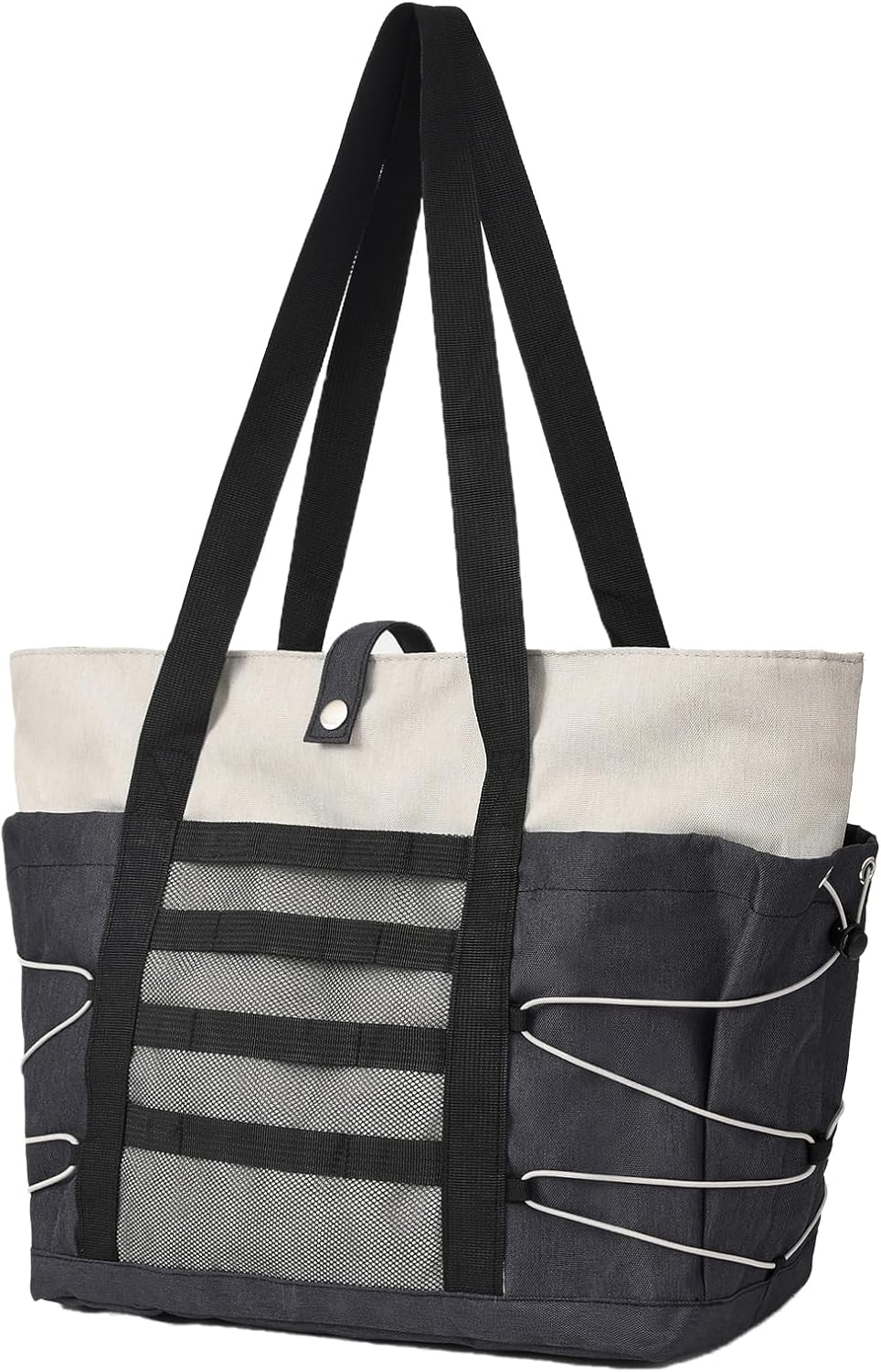 Travel Tote Bags for Women - Foldable Beach Bag Waterproof Zipper Gym Sports Shopping Bag with Trolley Sleeve
