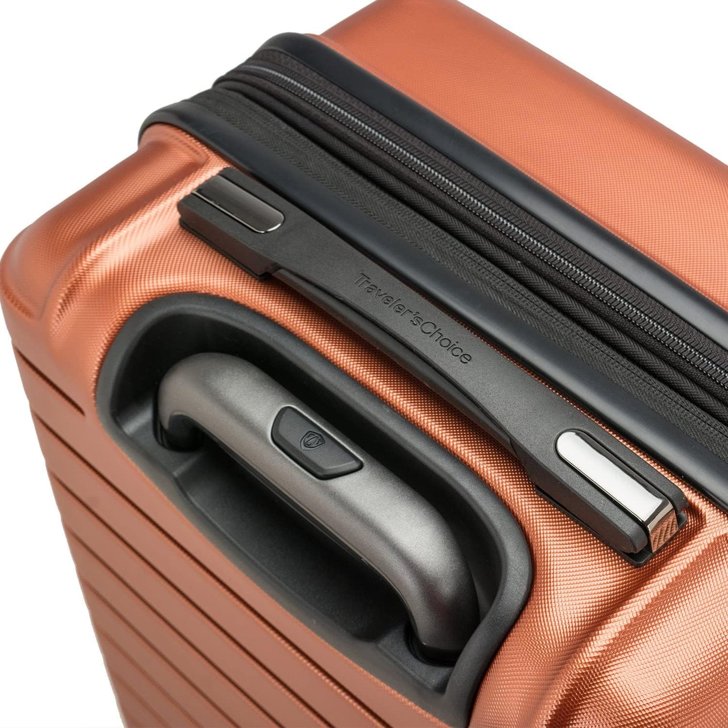 Traveler's Choice Archer Polycarbonate Hardside Luggage with Spinner Wheels, Tie Down Straps