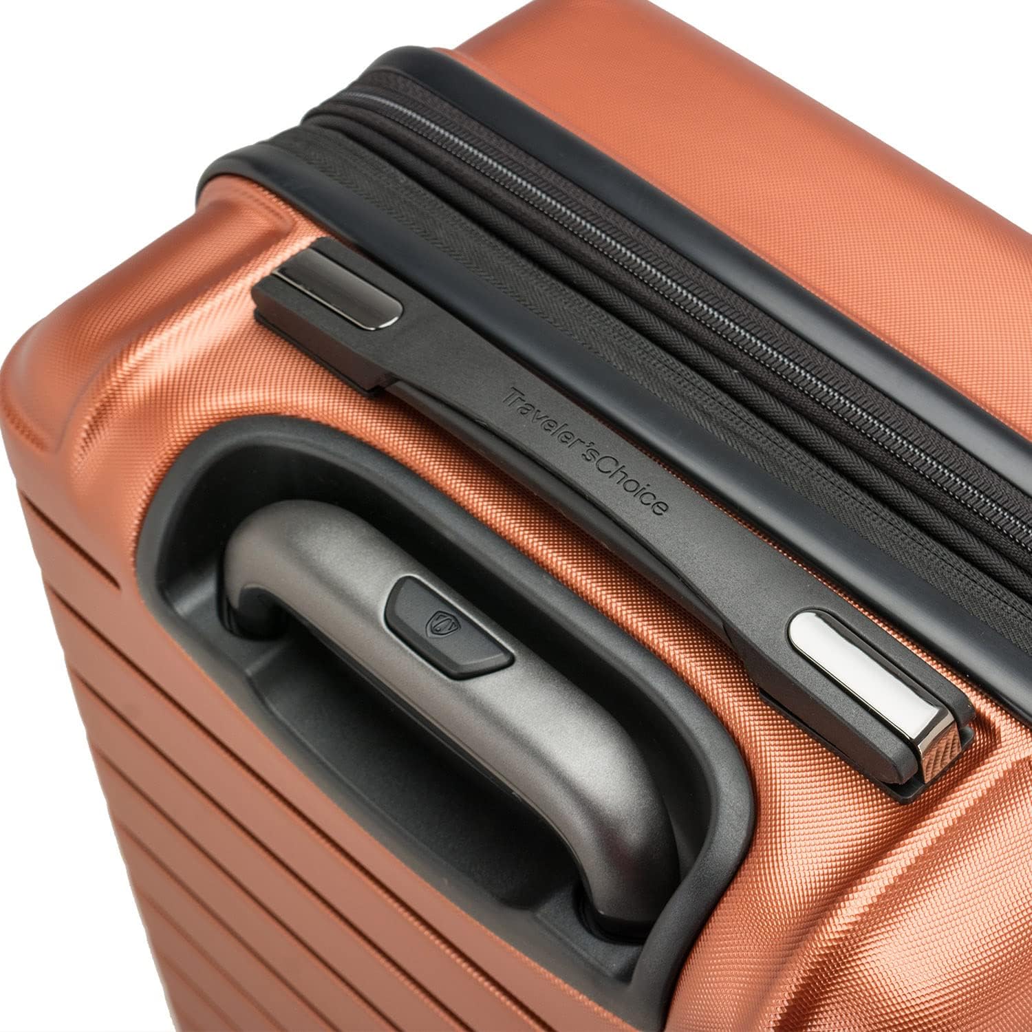 Traveler's Choice Archer Polycarbonate Hardside Luggage with Spinner Wheels, Tie Down Straps