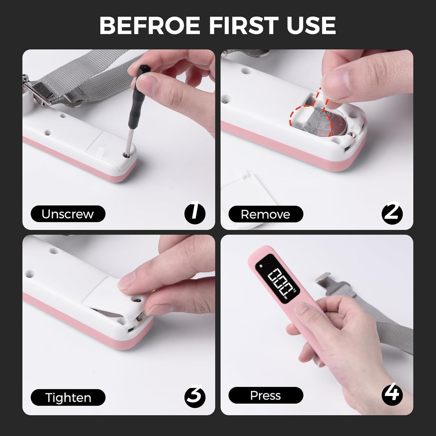 pack all 110 Lbs Luggage Scale, Digital Handheld Luggage Scale, Travel Weight Scale for Luggage
