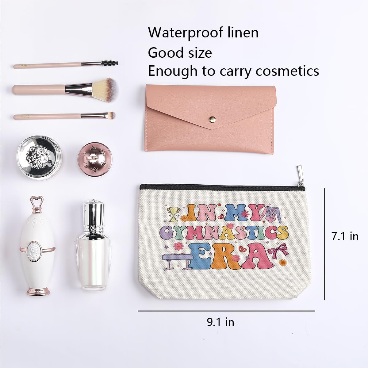 In My Gymnastics Era Makeup Bag Gymnastics Stuff Gymnastic Cosmetic Bag Inspirational Gymnastics Lover Gifts for Girls Gymnastic Coach Gift Birthday Gifts for Her Female Gymnastics Athletics Coach