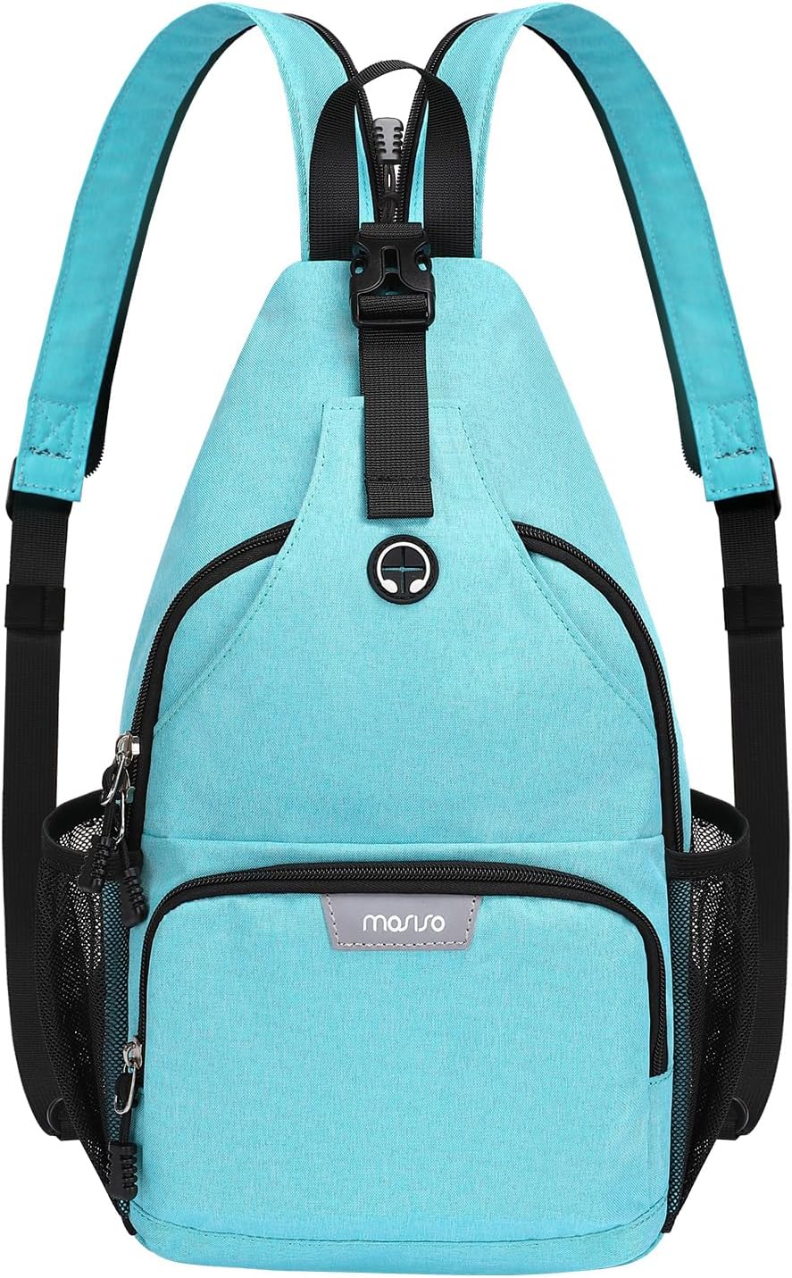 MOSISO Sling Backpack Travel Hiking Daypack, Crossbody Convertible Sling Bag with Front Pocket One Shoulder Chest Bag