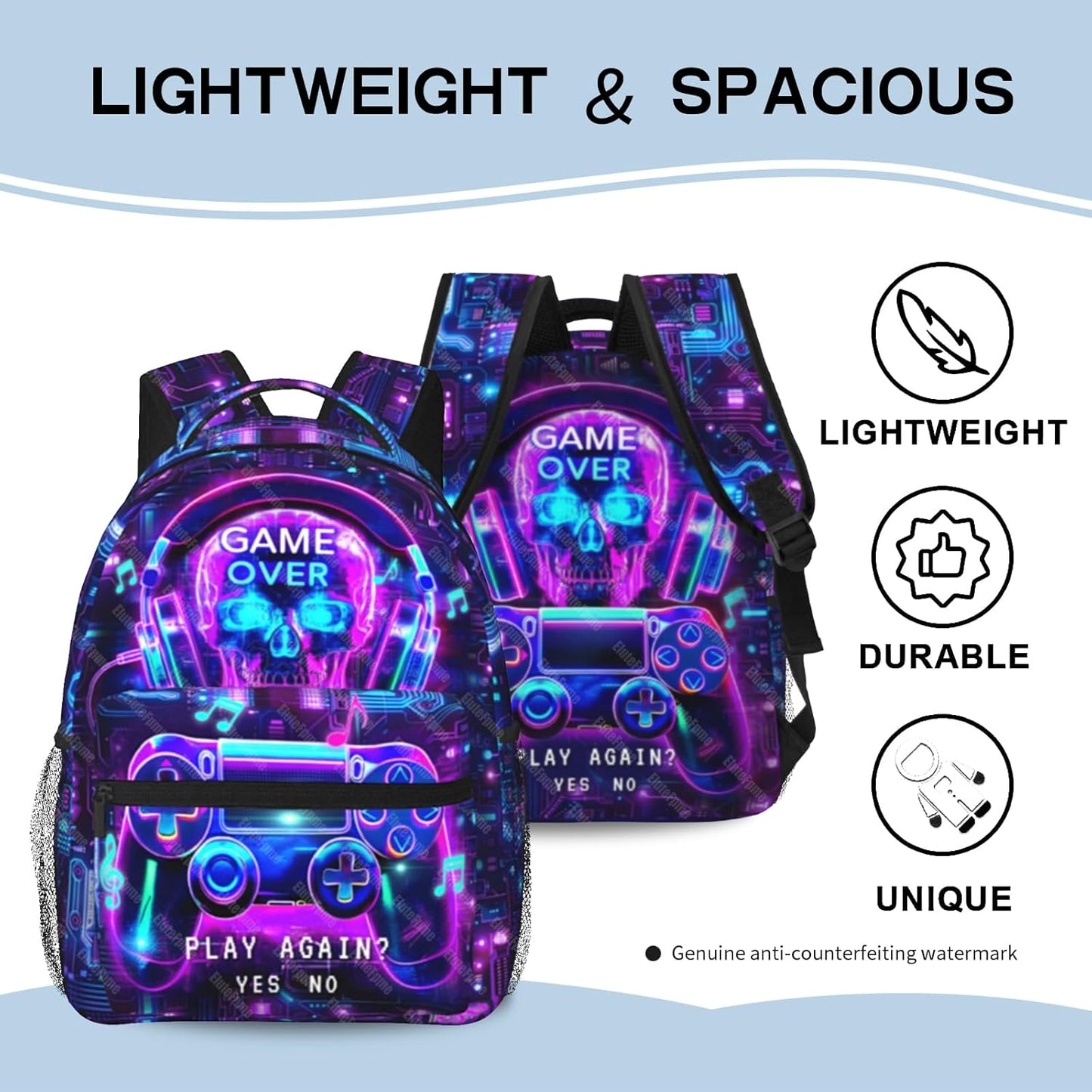 Backpack for Boys Game Boys Backpack for Kids' Backpacks Children Teens Elementary Middle School Gaming Bookbag Travel Back Pack for Age 6-18